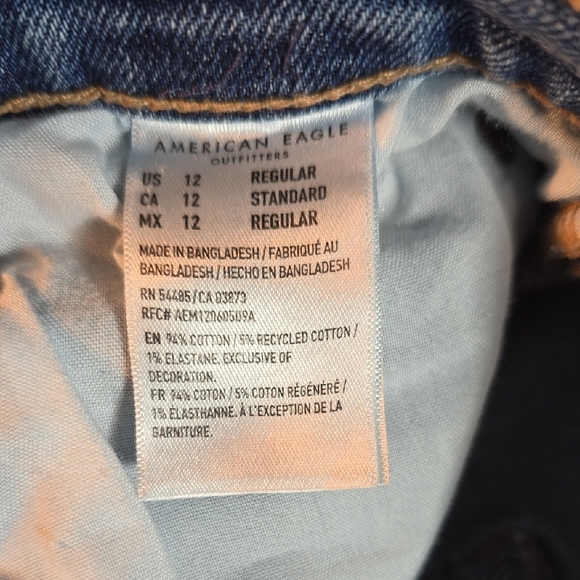 American Eagle Outfitters Denim Womens 12 90s Straight Leg Nice Worn Feel +look - Picture 8 of 14